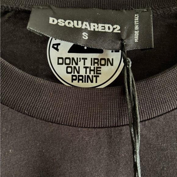 DSQUARED2 Leaf Men's BLACK Graphic Tee Size S NWT GR8 Gift - Picture 12 of 16